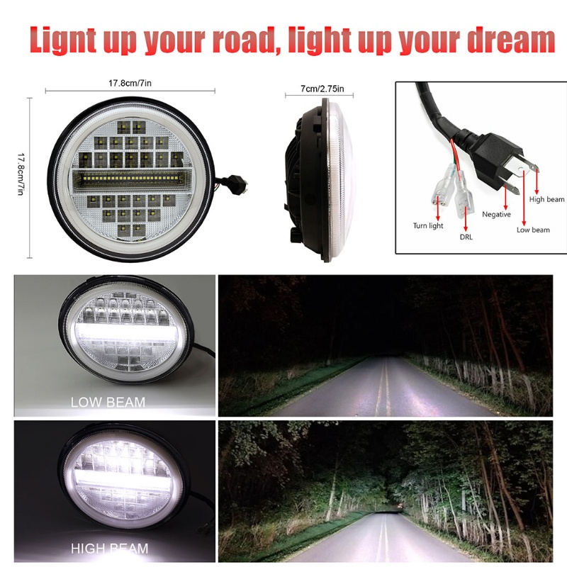 Đèn Pha LED 400W Chất Lượng Cao Cho Jeep-Wrangler