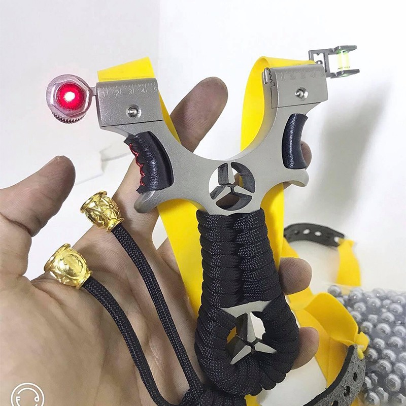 [Ná Cao Su] Bằng Inox 304 Kèm Đèn Laze,Thước Ngắm Bắn Ngày Lẫn Đêm