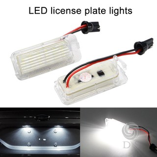 2Pcs LED Xenon White Number License Plate Light Lamp For Ford Fiesta Focus Mondeo