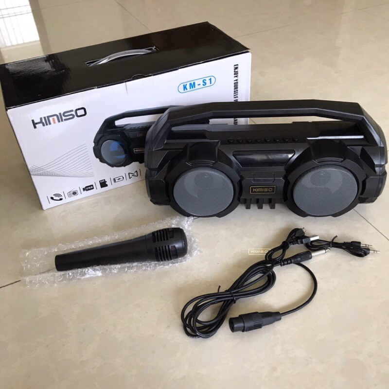 loa bluetooth kimiso s1 💎 Chính Hãng 💎 tặng kèm Mic có dây hát siêu ngọt