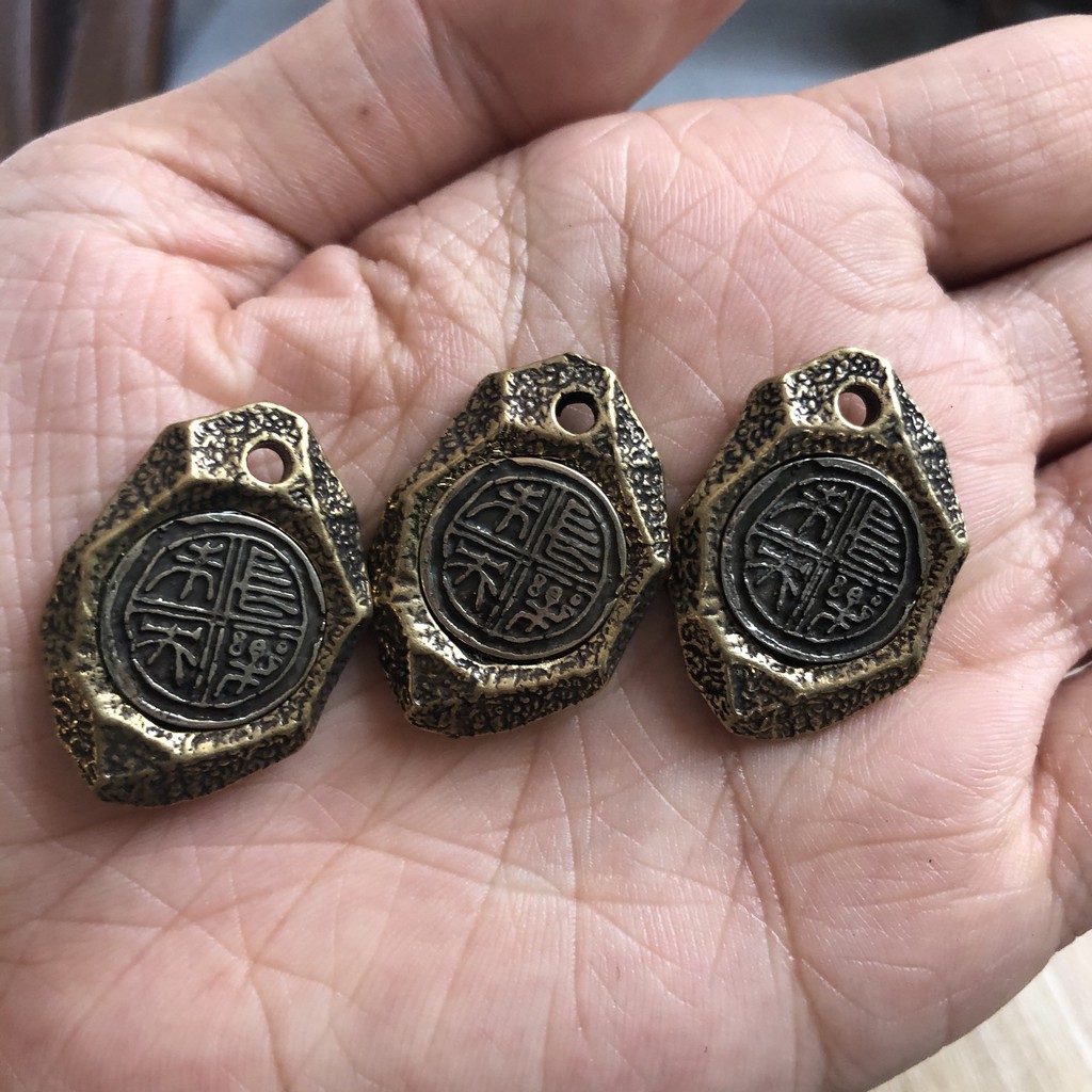 Phụ kiện mặt dây đồng - có lỗ