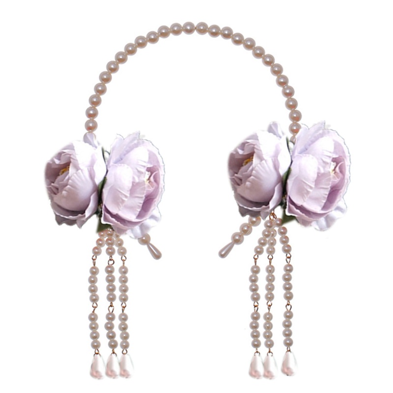 Băng Đô Cài Tóc Đính Hoa &amp; Ngọc Trai Giả