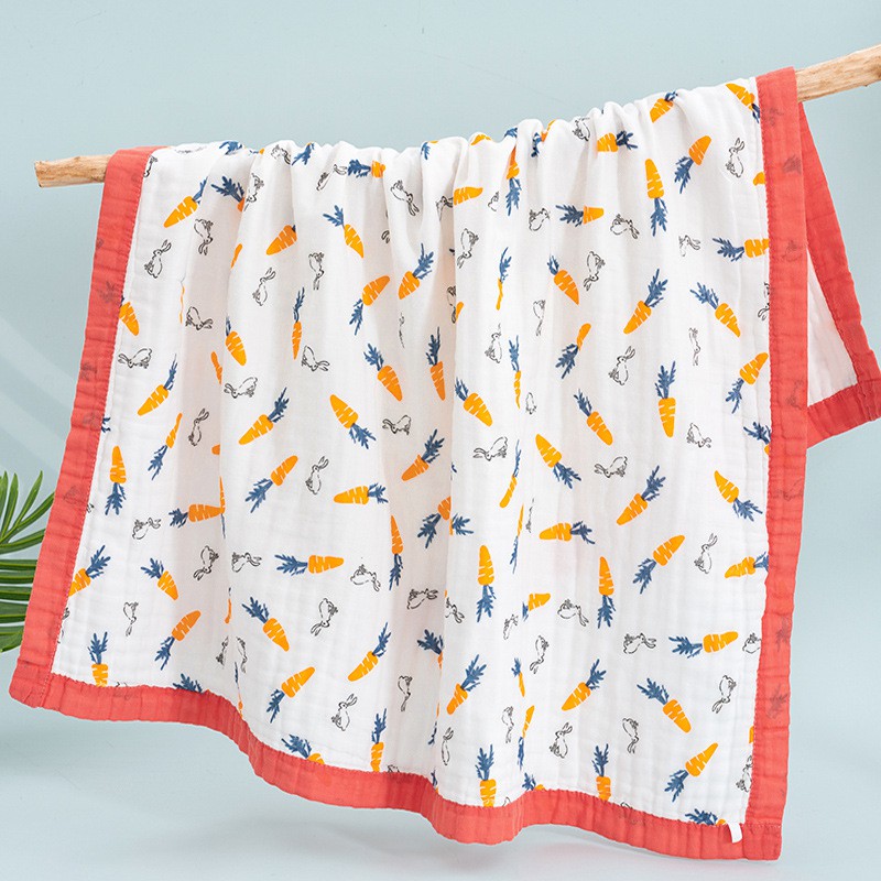 Chăn Khăn Xô Aden 4 Lớp Bo Viền Sợi Cotton