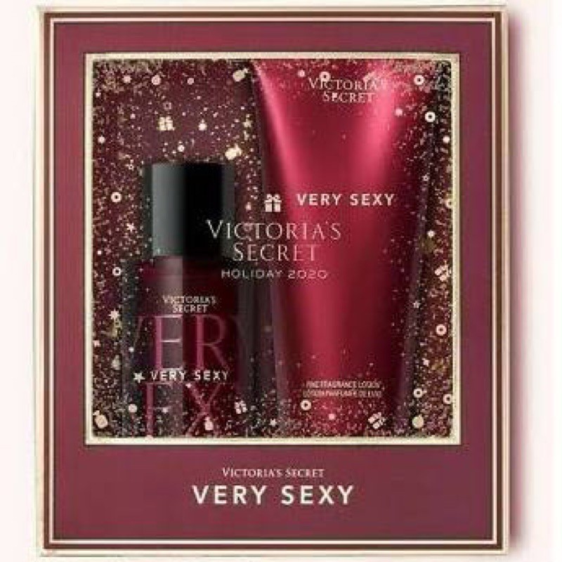 BILL US - Bộ sản phẩm Set Very sexy đỏ Victoria secret xịt thơm + sữa dưỡng thể