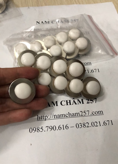 Bộ 10 chiếc nam châm đính bảng phi 28mm, loại nút đính bảng từ dùng nam châm đen