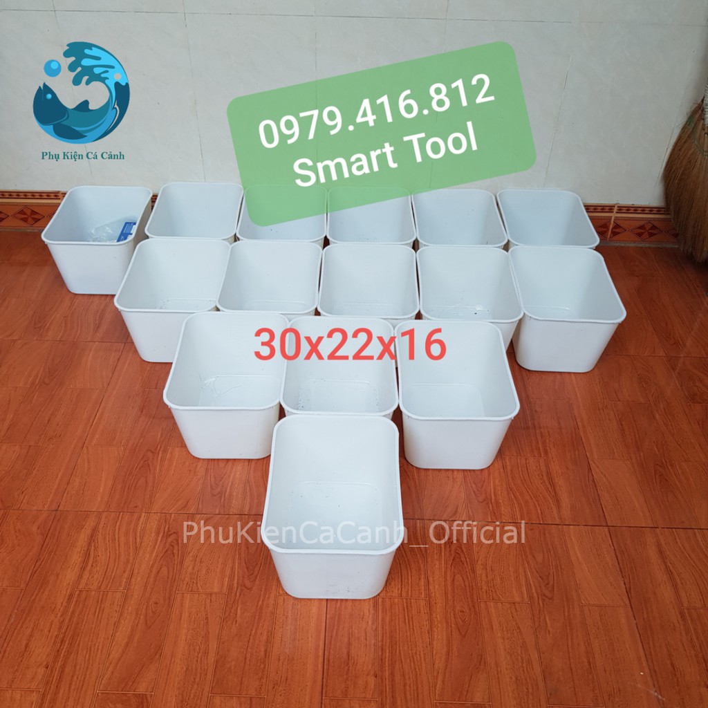 [Rẻ Vô Địch] Freeship THÙNG NHỰA NUÔI CÁ THÙNG KEM 7 LÍT 30x22x16cm - [Smart Tool] giá rẻ