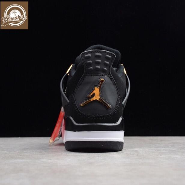 [Bran] Giầy Air Jordan 4 Royalty black đen đế trắng thời trang, sneaker nam nữ ! ✔️ [ NEW ] . . Hàng Chuẩn . ↯ !!! . '