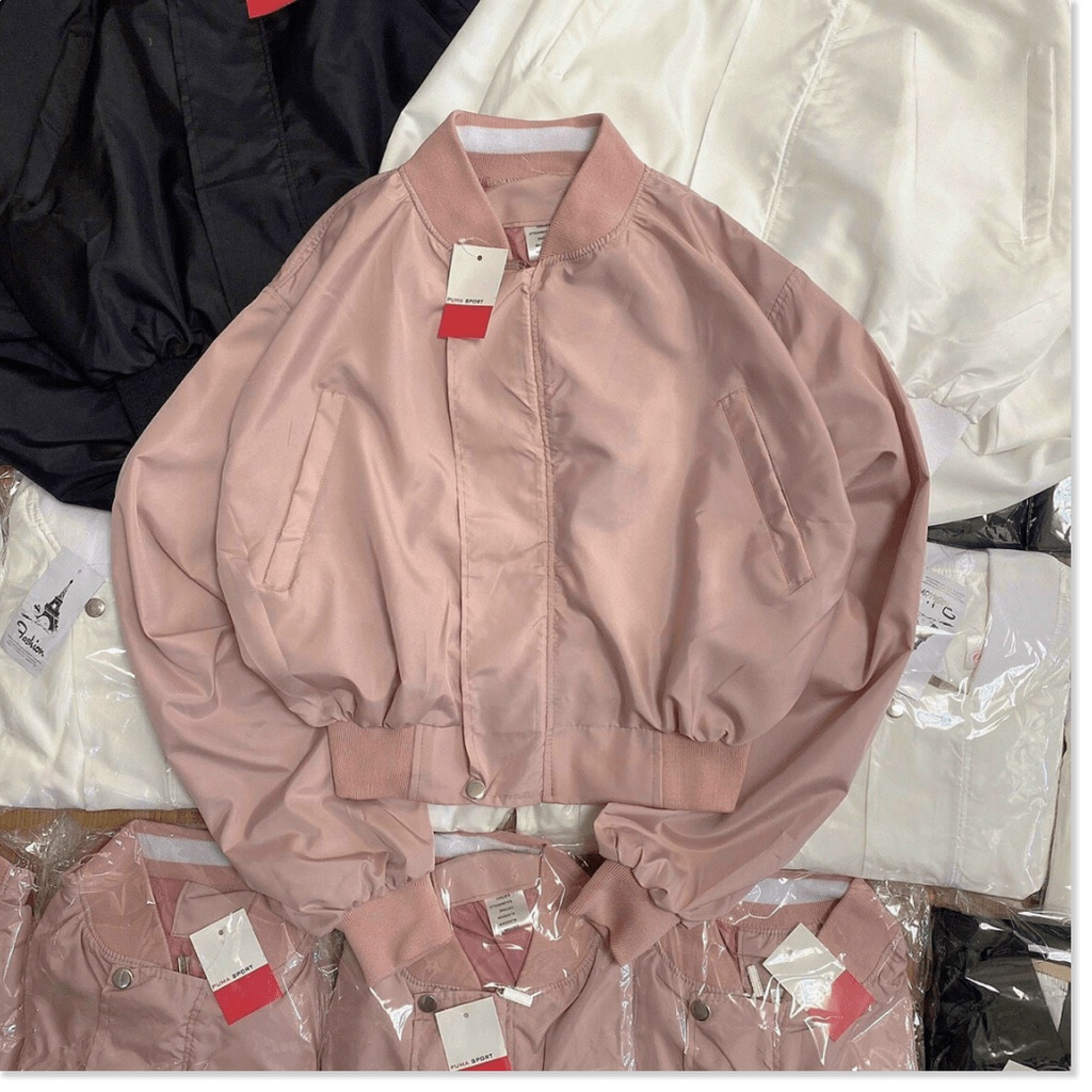 [ HÌNH THẬT 100% ] Áo Khoác Bomber UNISEX Nữ In Chữ Sau Lưng Xinh Mẫu Mới Hot Trend