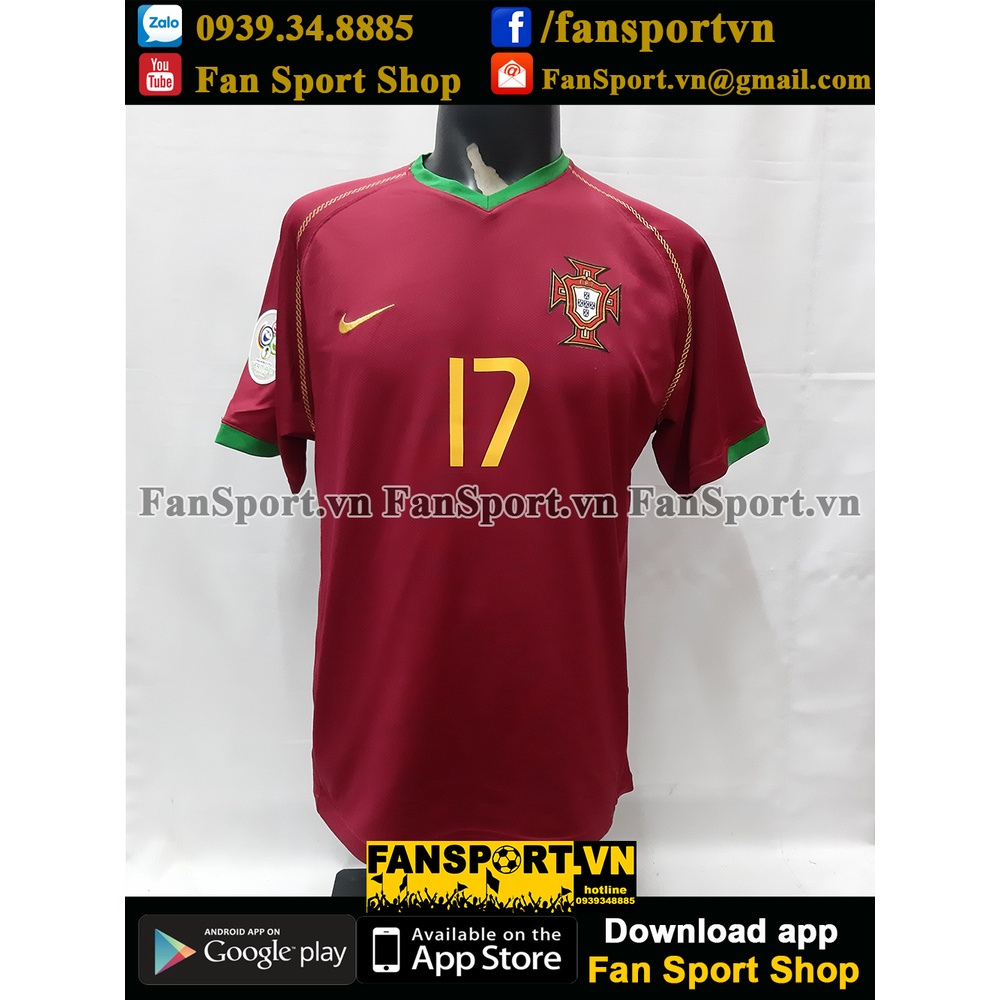Áo đấu cầu thủ Cristiano Ronaldo 17 Portugal World Cup 2006 home shirt jersey 2007 2008