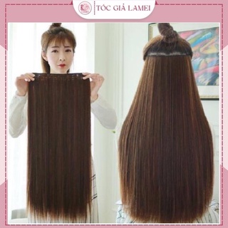 Tóc giả nữ kẹp dải thẳng cao cấp dài 55cm kèm ảnh thật