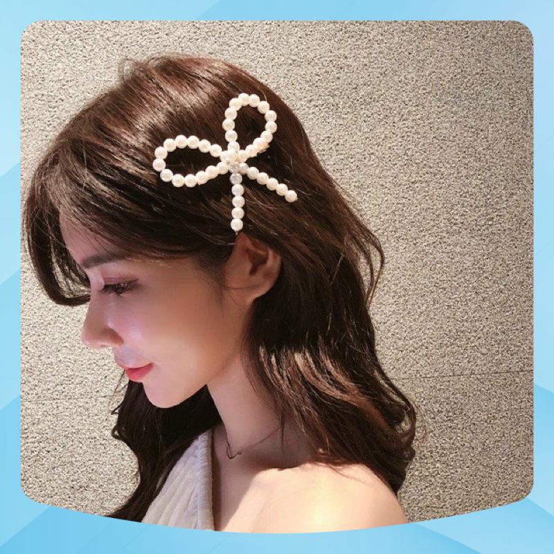 Kẹp nơ tóc đính đá ngọc cực đẹp