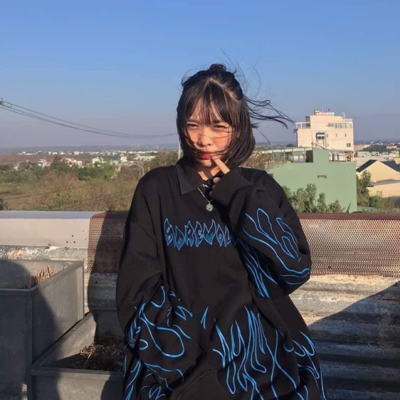 Áo nỉ bo cotton lửa xanh đỏ HT12