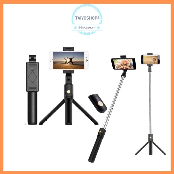 Gậy Chụp Ảnh Tự Sướng Tripod K07 Bluetooth 3 Chân Đa Năng, Chụp Hình Selfie, ảnh nhóm - giá đỡ livestream Taiyoshop4