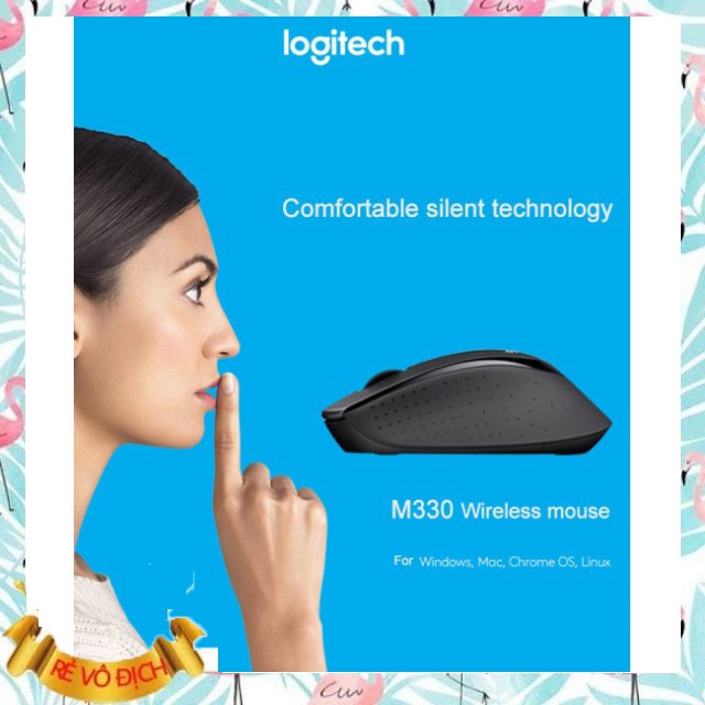 Chuột không dây M330 (Xả Kho) Chuột logitech giá rẻ với USB nhận tín hiệu 2.4GHz dùng trong nhà.CM5 .x