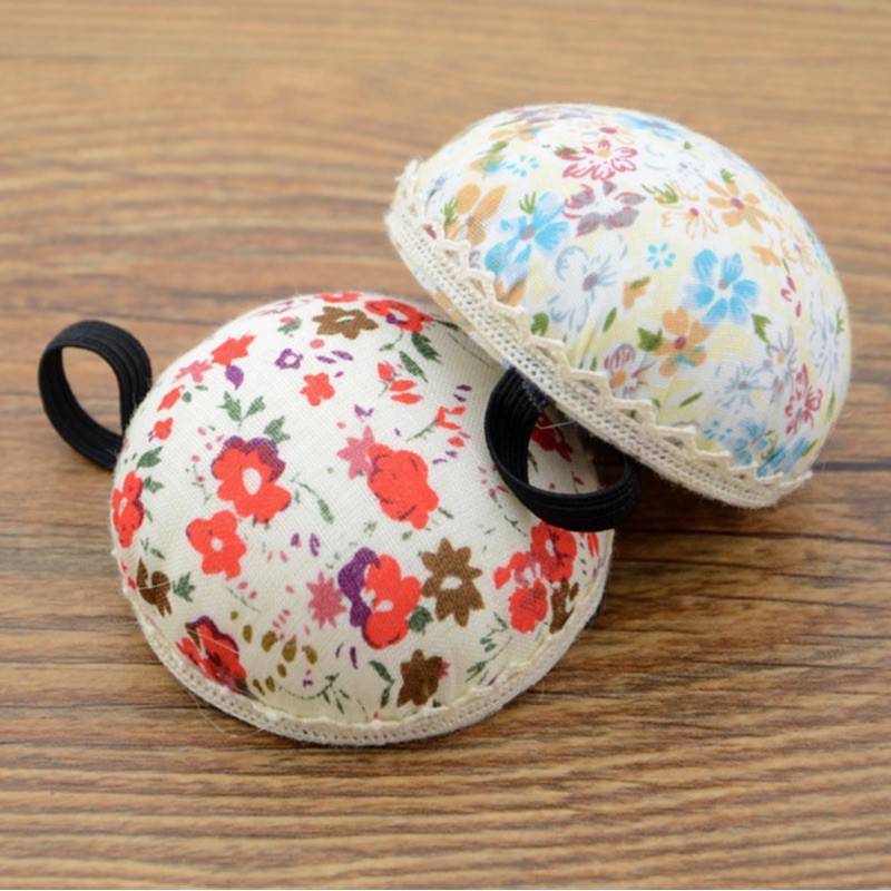 Bông cắm kim hoa nhí đế gỗ dụng cụ may vá thêu thùa tiện ích đồ dùng gia đình handmade thủ công Lenmade