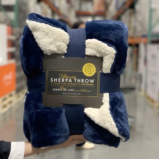 Chăn sofa/Chăn điều hoà Sherpa Throw hai mặt lông cừu/bông chính hãng Costco