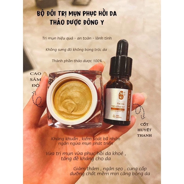 Combo kem mụn MEEA cao sâm và cốt huyết thanh MEEA chính hãng