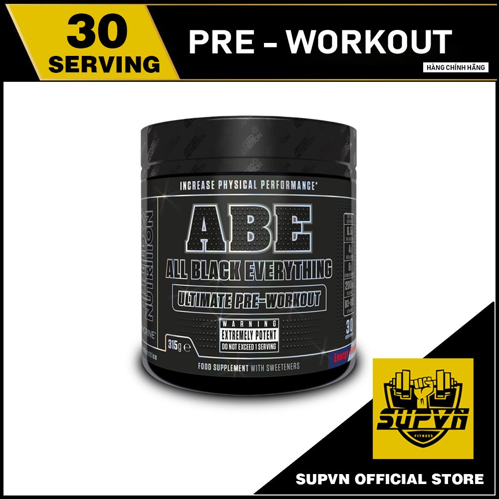 Abe Pre workout 30 serving Applied Nutrition hỗ trợ tăng sức mạnh tăng cơ