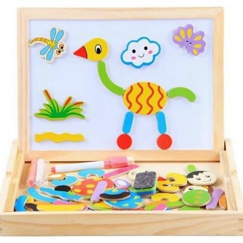 BỘ BẢNG GHÉP HÌNH NAM CHÂM 2 MẶT