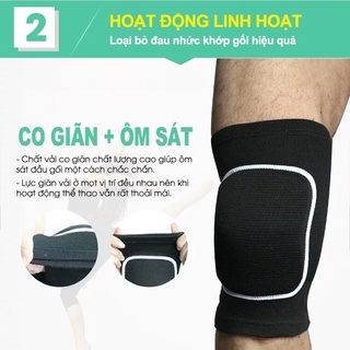 Băng bảo vệ đầu gối có đệm êm,bó gối cao cấp 1 cặp - quyensports
