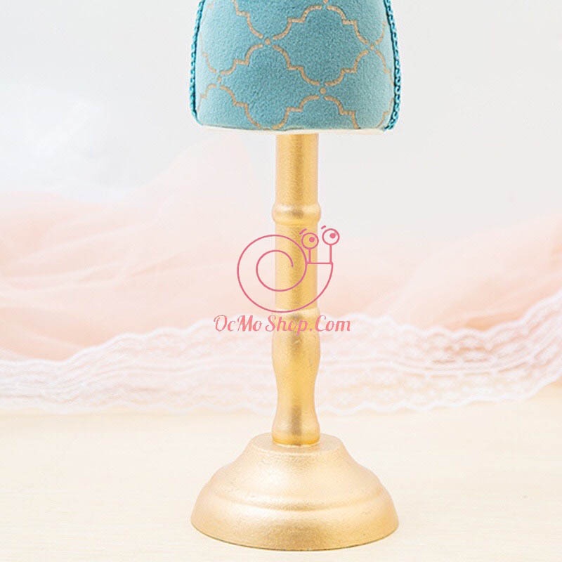 Giá trưng bày trang sức, Manocanh trưng bày trang sức búp bê áo cưới thiết kế độc đáo màu xanh