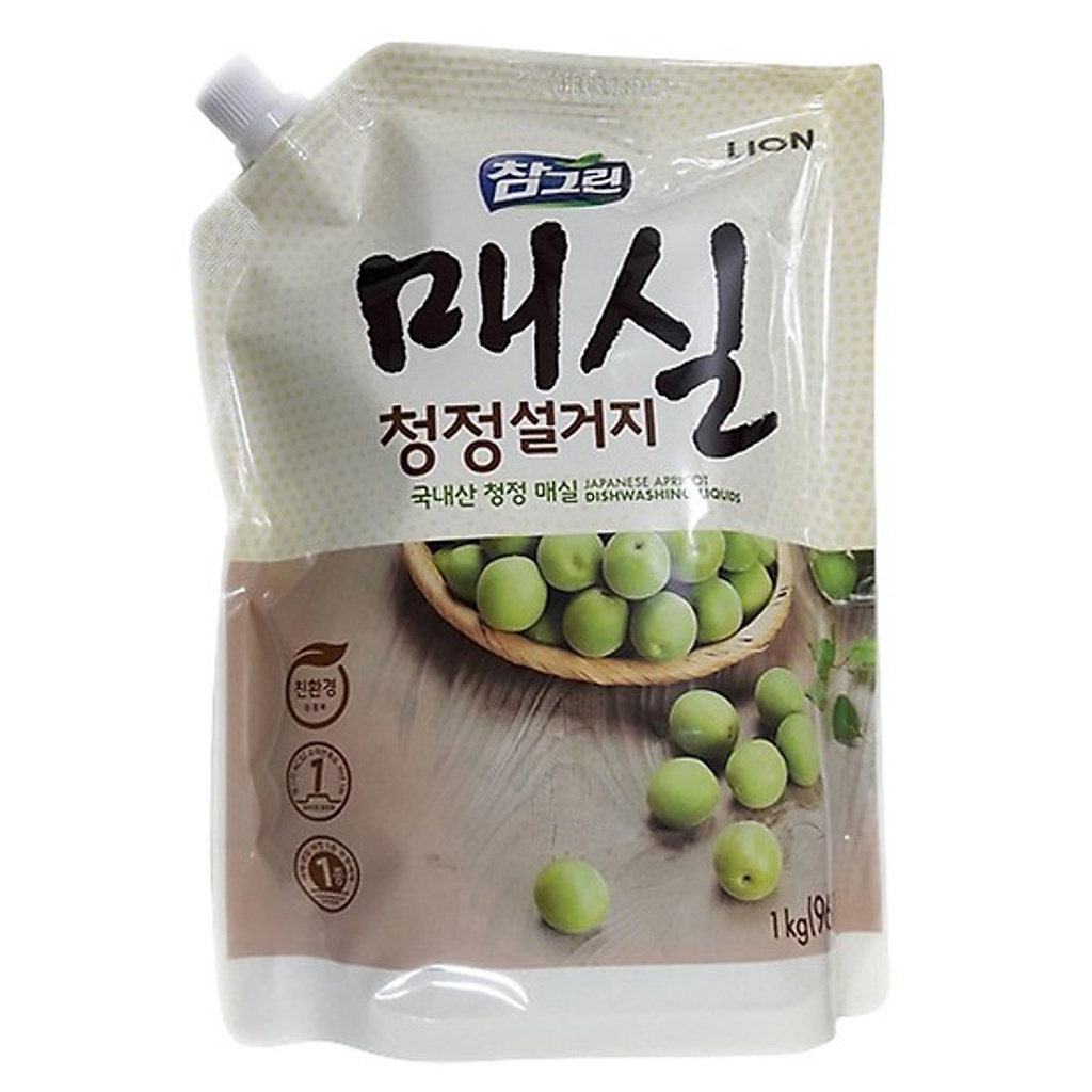 Nước rửa chén, nước rửa chén hữu cơ, nước rửa chén Lion tinh chất trái mơ nhập khẩu Hàn Quốc - Happy Home 4U