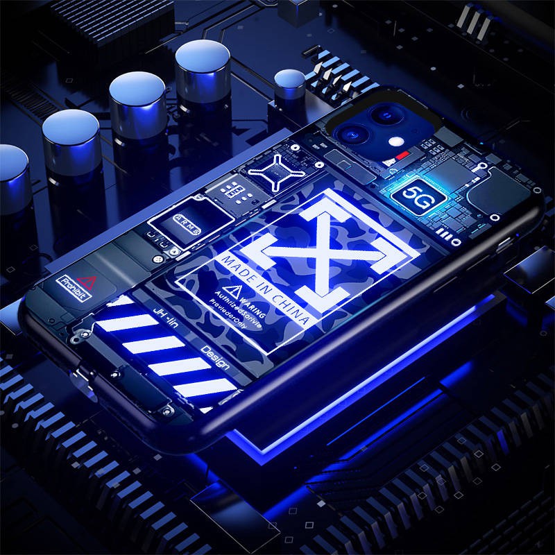 Vỏ điện thoại phát sáng, điều khiển bằng giọng nói, sáng tạo trí thun ngắn tay | BigBuy360 - bigbuy360.vn