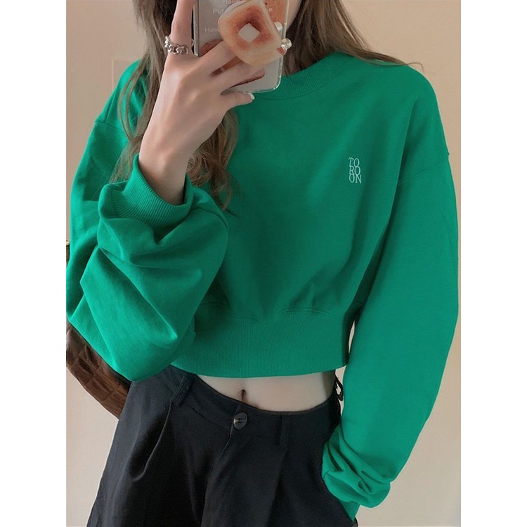 Áo Sweater Cổ Tròn Tay Dài Thời Trang Thu Đông Dành Cho Nữ