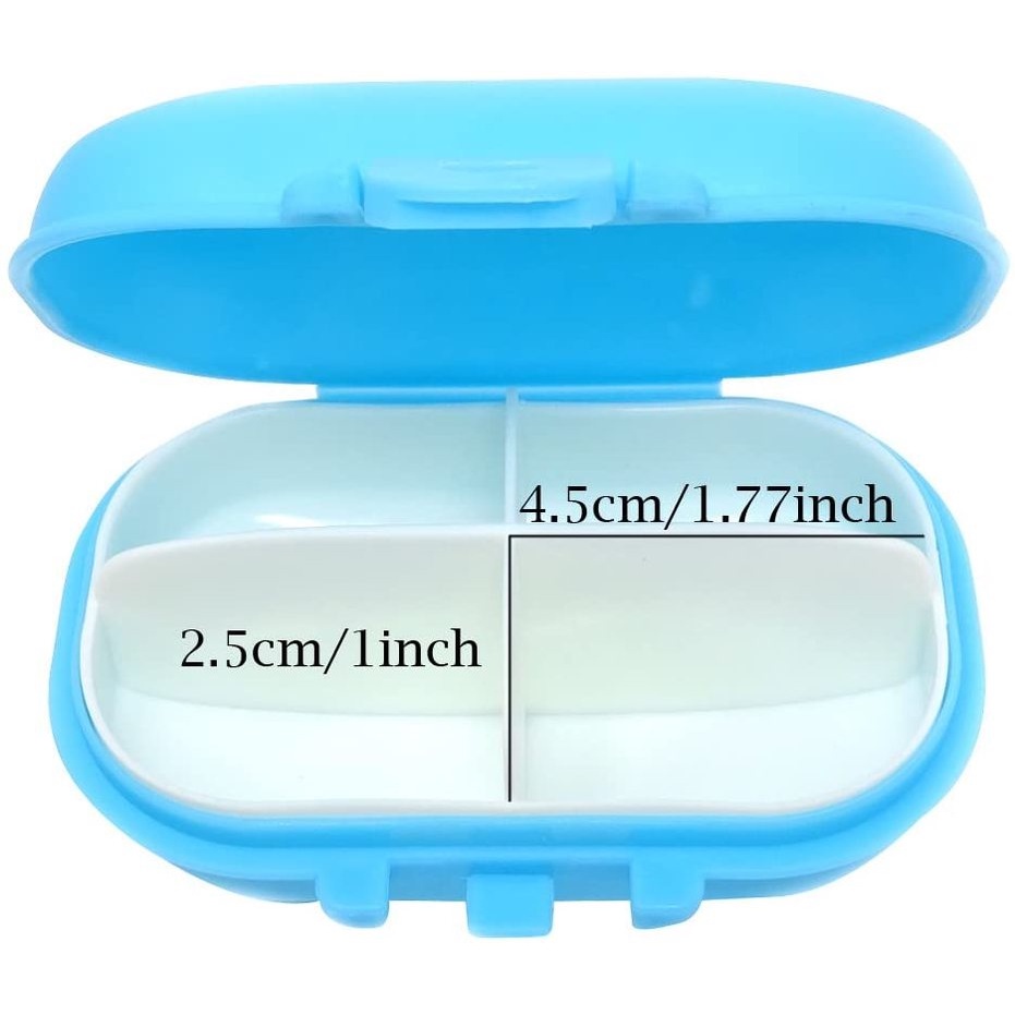 1 Hộp Nhựa Đựng Thuốc 4 Ngăn Hình Bánh Macaron Chống Thấm Nước