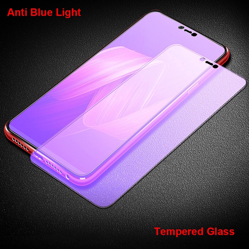 Anti Blue Ray Full Glue Tempered Glass Xiaomi Mi 5X 6X 8se 9se 9T 8 Lite/Pro A2 Lite Play Mix 2 3 Max 2 Screen Protector