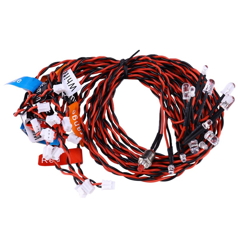 Bộ Hệ Thống Đèn Nhấp Nháy 12 LED Cho Xe Điều Khiển 1/10 1/8 TAMIYA Axial SCX10 Traxxas TRX4 RC