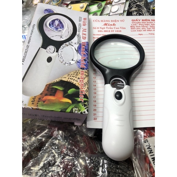 Kính lúp 3 LED Khách mua xin mời liên hệ Sop Bà Minh ĐT 0912571510 Số 8 Ngõ Trần Cao Vân Quận Hai Bà Trưng Hà Nội