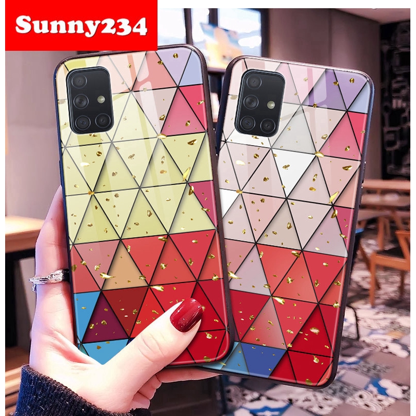 Shiny Gold Foil Phone Soft Case With Strap Case Samsung M11 A21S M21 M31 A31 A01 A11 A51 A71 A50S A50 A30 A20 A10 A10S A30S A40S A60 A70 A9 A6 Plus A7 2018 M10 M20 M30 M30S Kasus