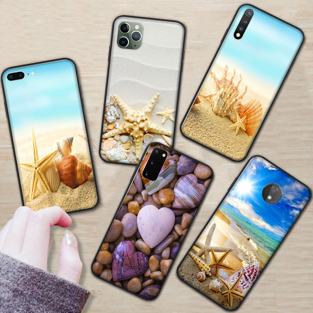 Ốp điện thoại mềm họa tiết vỏ sò sao biển 241RR cho Samsung Galaxy A71 J2 J4 Plus Prime Core Pro A51