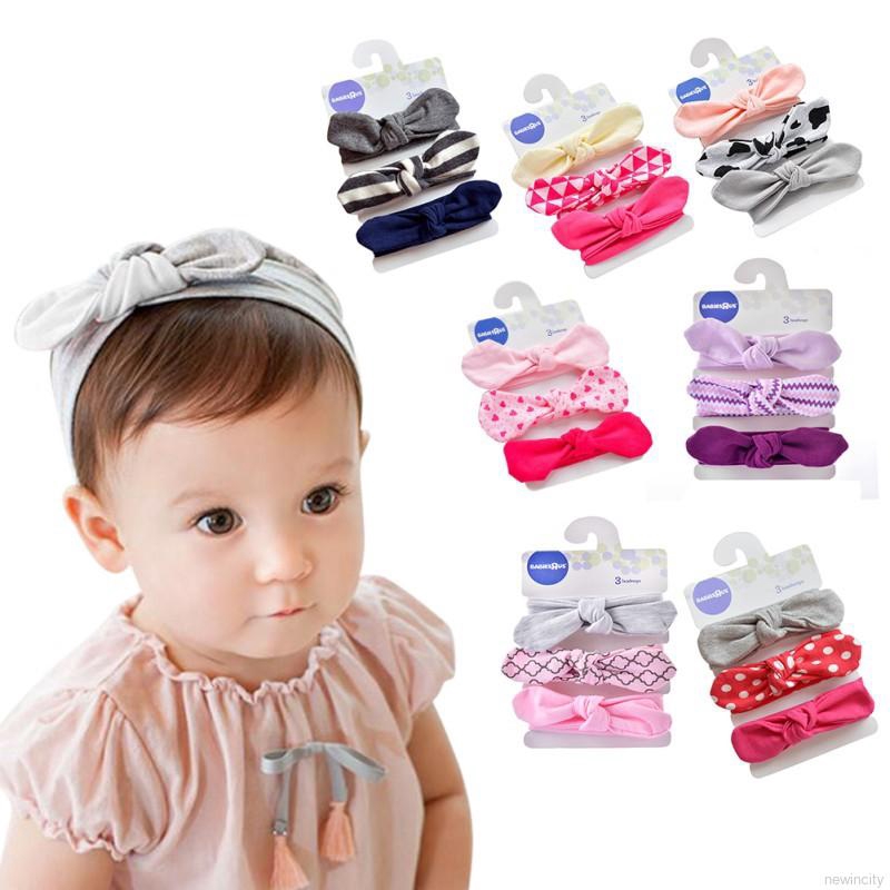 Băng đeo đeo đầu có chi tiết nơ co dãn phong cách Hàn Quốc cho bé gái