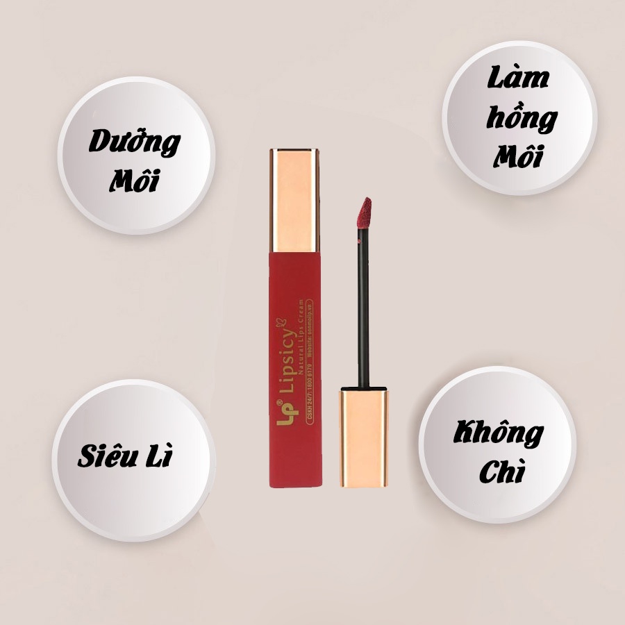 Son Kem siêu lì LP Mềm Mượt Chuẩn Màu Lâu Trôi 5g