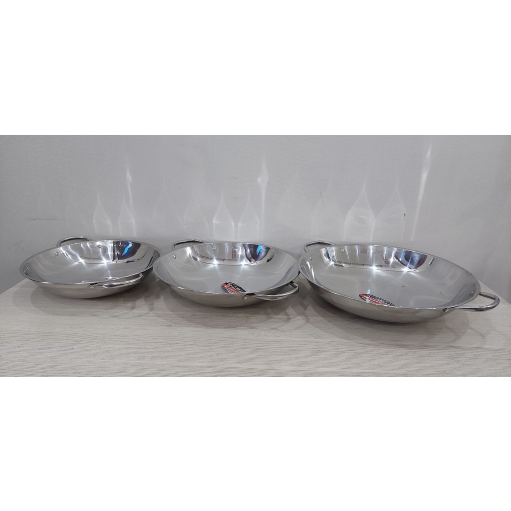chảo chiên chống dính inox hai quai 32cm 36cm 40cm