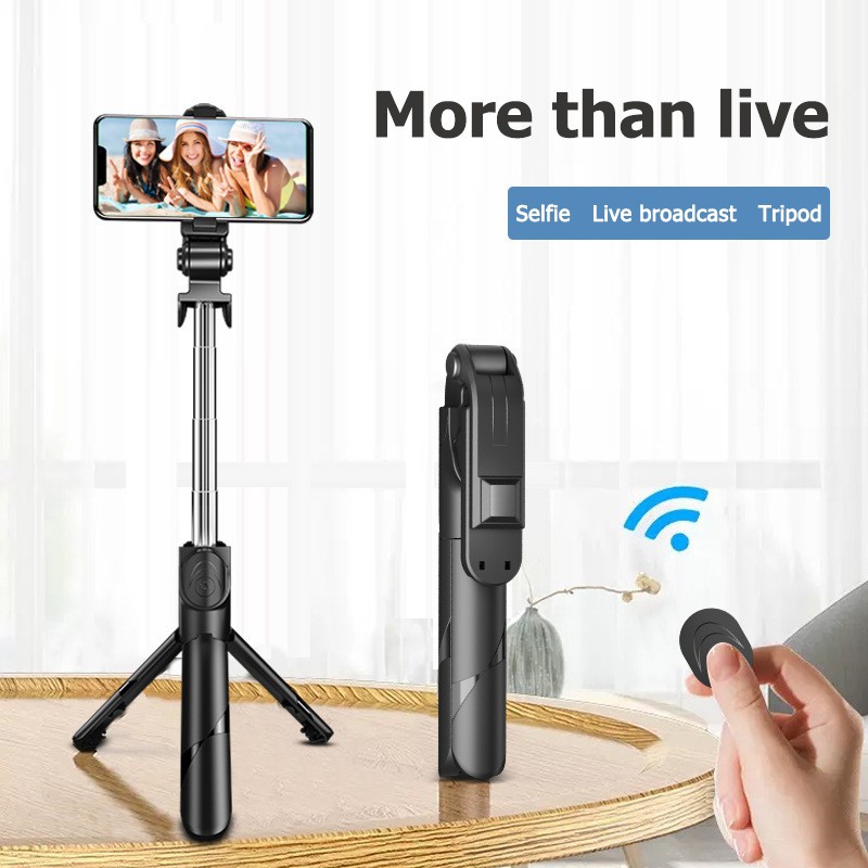 gậy ba chân để điện thoại-gậy selfie chống rung đa chức năng-gậy chụp ảnh bluetooth 3 chân-tripod điện thoại có remote