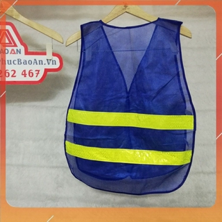 [RẺ VÔ ĐỊCH] Áo bảo hộ lao động, áo phản quang công nhân, kĩ sư vải lưới giá rẻ. Màu xanh dương đậm.
