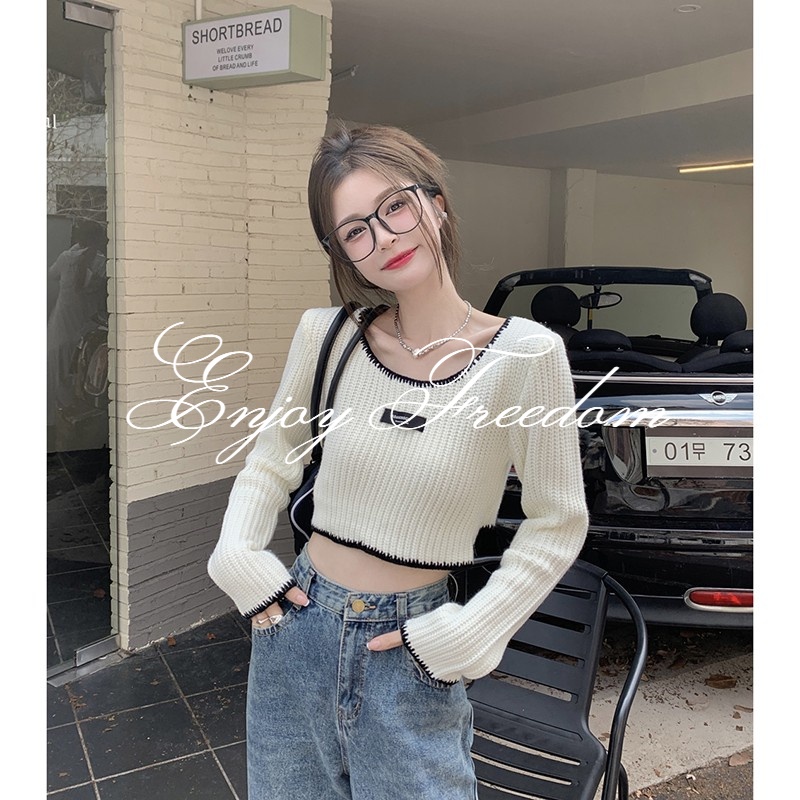 Áo Dệt Kim Phong Cách Thời Trang Hàn Quốc Dành Cho Nữ