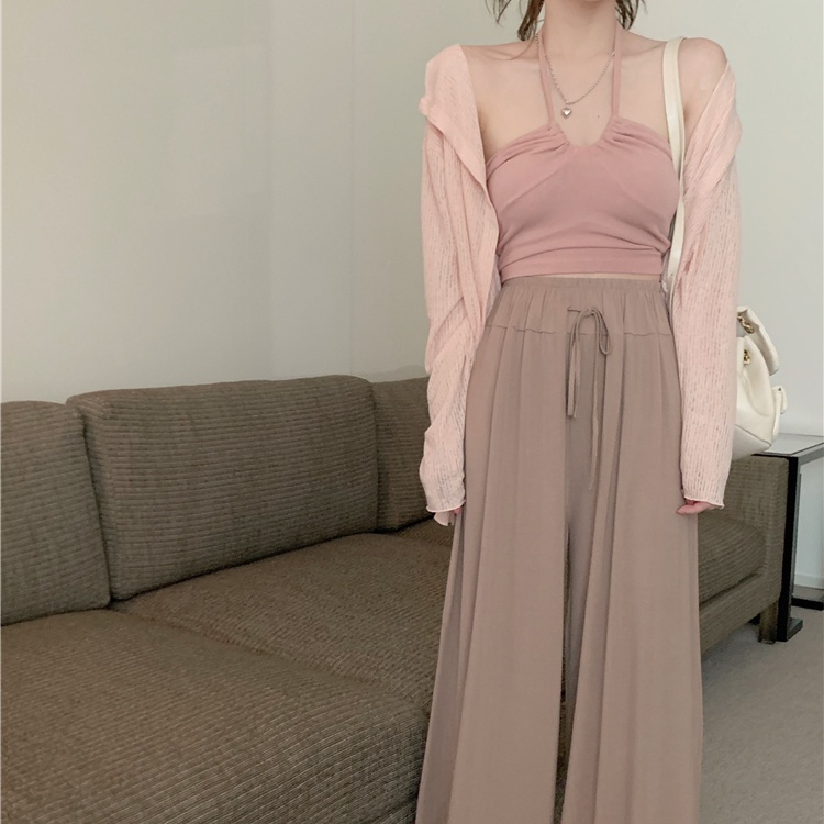 Đầm Hai Dây Dáng Ngắn Thời Trang Mùa Hè Phong Cách Hàn Quốc Cho Nữ