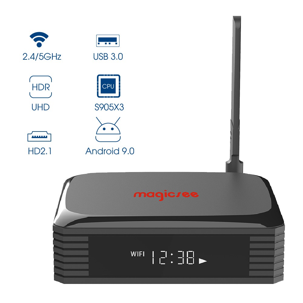 Android tivi box Magicsee N5 Plus - Ram 4GB - Bộ nhớ 64GB - Android 9.0