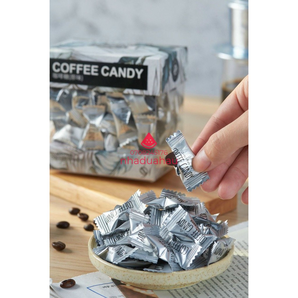 Một hộp kẹo cà phê nén / kẹo coffee nén Đài Loan chuẩn xịn hộp 70g có 3 vị không đường/ có đường/ cacao