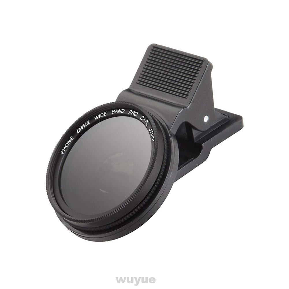 37MM Universal Portable External Clip On Photography Circular Polarizer CPL Filter Phone Camera Lens