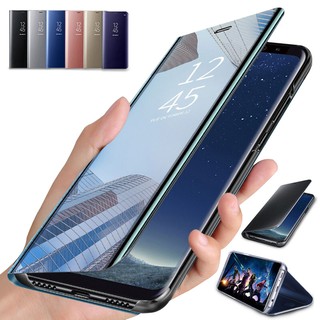 Ốp điện thoại nắp gập tráng gương bảo vệ toàn diện cho Samsung J3 J5 J7 Pro 2017 J7 
