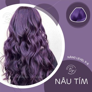 Thuốc nhuộm tóc Nâu tím không cần dùng Thuốc tẩy tóc của buddyhairs