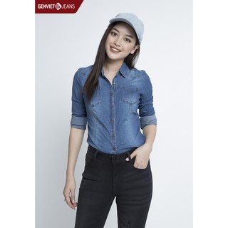 Áo sơ mi jeans dài tay nữ G040N-00294 GENVIET