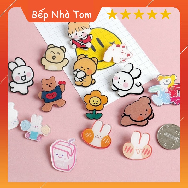 Pin Stick Phụ Kiện Cài Áo, Balo, Trang Trí Túi Xách Siêu Cute