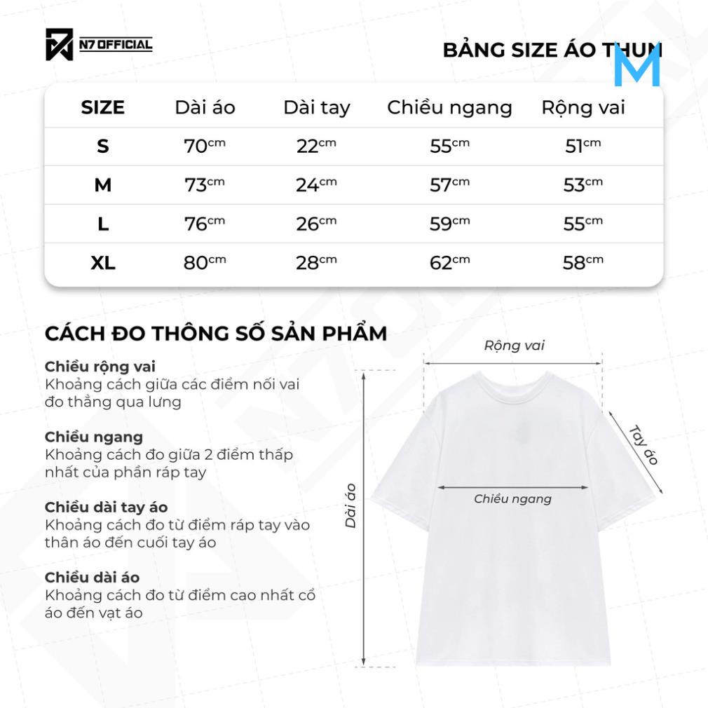 Áo thun unisex N7 Cyber phông tay lỡ nam nữ form rộng Local Brand A7