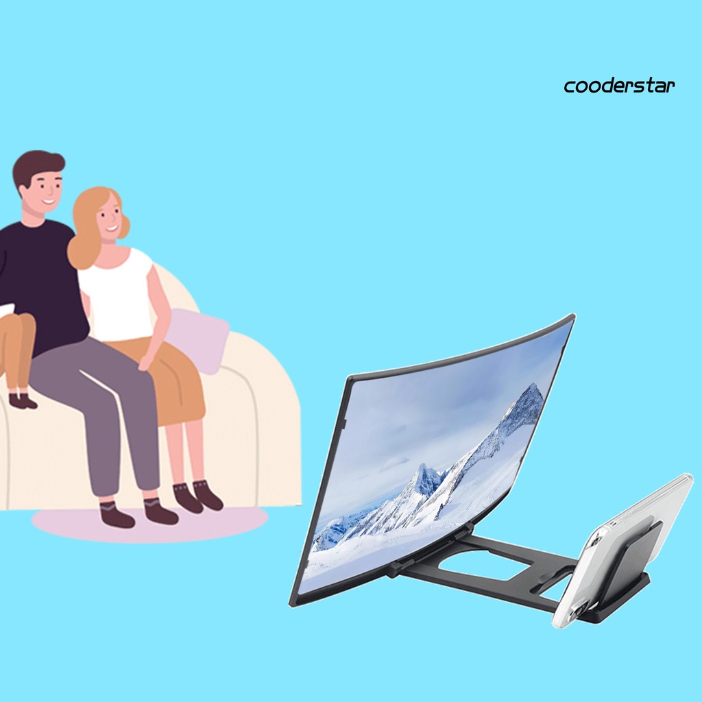 Thiết Bị Khuếch Đại Màn Hình Cong 3d 12 Inch Có Thể Gấp Gọn Cho Điện Thoại